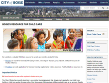 Tablet Screenshot of boisechildcare.com